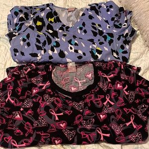 2 Dickies scrub tops